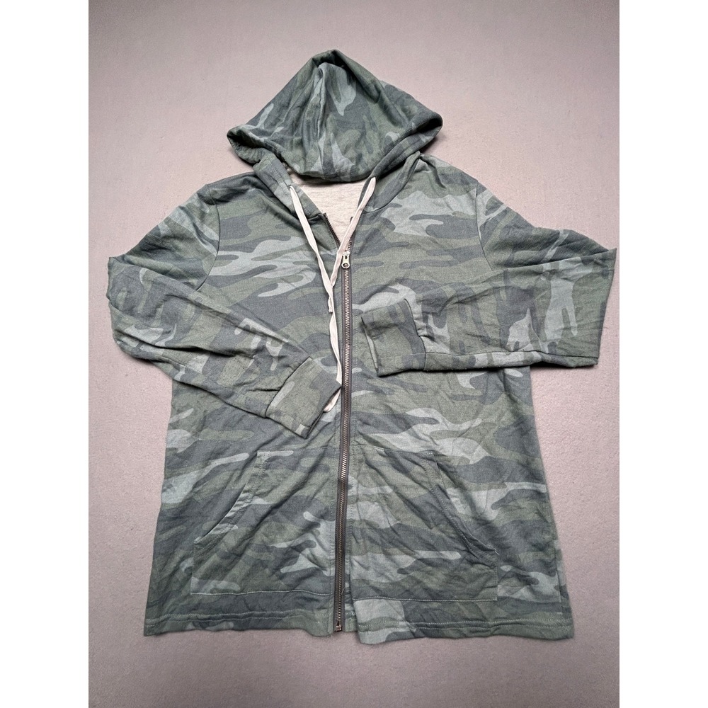 Lark + Grey Hoodie Cotton Polyester Camouflage Green M Womens